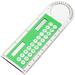 Small Portable Calculator & Ruler & Magnifying Glass Mini Solar Transparent Ruler Calculator with Magnifier Student School Supplies - Green