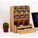 Wooden Pen Holder - Desktop DIY pencil Holder - Multi-Functional Desk Organizer - Easy Assembl