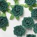 Efavormart 24 Roses | 5 Artificial Foam Rose With Stem And Leaves for Wedding Party Home Event DÃ©cor Wedding Anniversary Party - Hunter Emerald Green
