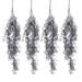 Uxcell 4 Pcs Artificial Hanging Plants Fake Ferns Hanging Vines Plastic for Home Garden Indoor Outdoors Black White