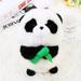 Plush doll panda Black Adorable Stuffed Toy Plush Panda With Bamboo Design Doll Panda Toy Decorative Birthday Gift Doll