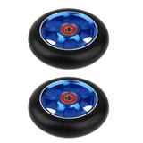 Set of 2pcs 100mm/3.9 Kick Scooter Scooter Wheels with Bearing & Bushings