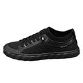 ZIZOCWA Fashion Lace Up Mesh Sports Shoes for Men Round Toe Soft Sole Casual Walking Tennis Shoes Non-Slip Work Sneakers Comfortable Black Size44