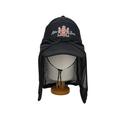 WITHMOONS Sunshield Hat Sun Protection Cap Mesh Safari Hike Cap Neck Flap Fishing Hat SLM1529 (Black)