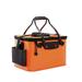 Fishing Bucket Foldable Fishing Bait Bucket Multifunctional Portable Folding Fishing Minnow Bucket Fish Live Bait Container Outdoor Camping Fishing Bag for Kids and Adult Black Orange