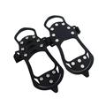 1 Pair of 11 Teeth Non Snow Shoe Spikes Ice Grips Cleats Protective Shoes Cover Crampons for Outdoor Climbing Size M Black