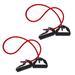 2pcs Red Yoga Pull Rope Exercise Chest Loop Multifunctional Expander Resistance Bands Elastic Pull up Tools with Handle