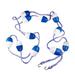 Dcenta 5m / 16.4 ft Pool Safety Float Lines Blue and White Divider Rope Pool Rope Cordon Pool Safety Divider Lane Line with Floats Hooks Swim Lane Rope Swimming Pool Divider Lane Rope Pool Equipm