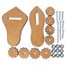 76HS HILASON Leather Saddle Repair Set Rigging Holder And Cinch Tie Strap Tan