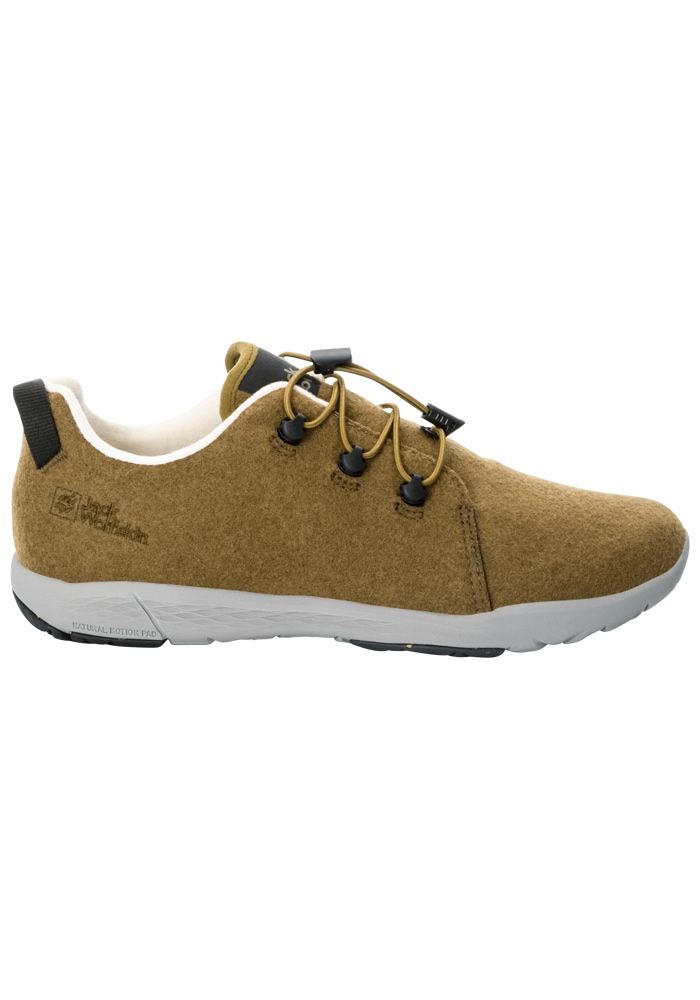 Sneaker JACK WOLFSKIN "SPIRIT WOOL LOW W", Gr. UK85-EU425, Normalschaft, grün (cottage), Main Material 50% Wool; 50% Polyester Lining 100% Polyamide, Schuhe