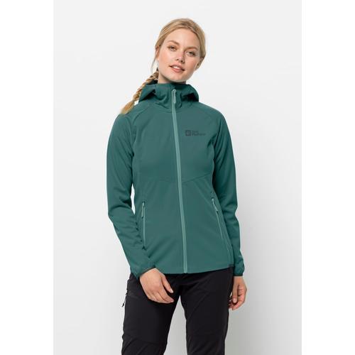 Softshelljacke JACK WOLFSKIN ""GO HIKE SOFTSHELL W"", Damen, Gr. XS (34), blau (petrol), OBERSTOFF 100% POLYESTER FUTTER 100% POLYESTER, Jacken