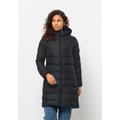 Daunenmantel JACK WOLFSKIN "LENAUPLATZ COAT W" Gr. S (36), schwarz-weiß (phantom) Damen Mäntel Daunenmäntel