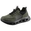 Slip-On Sneaker RIEKER SPORT, Damen, Gr. 38, grün (grün, schwarz), Textil, Lederimitat, sportlich, Schuhe Sneaker, zum Schlupfen