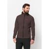 Fleecejacke JACK WOLFSKIN "ALPGRAT HOODED FZ M", Herren, Gr. S (48), rot (rot, earth), OBERSTOFF 100% POLYESTER, Jacken