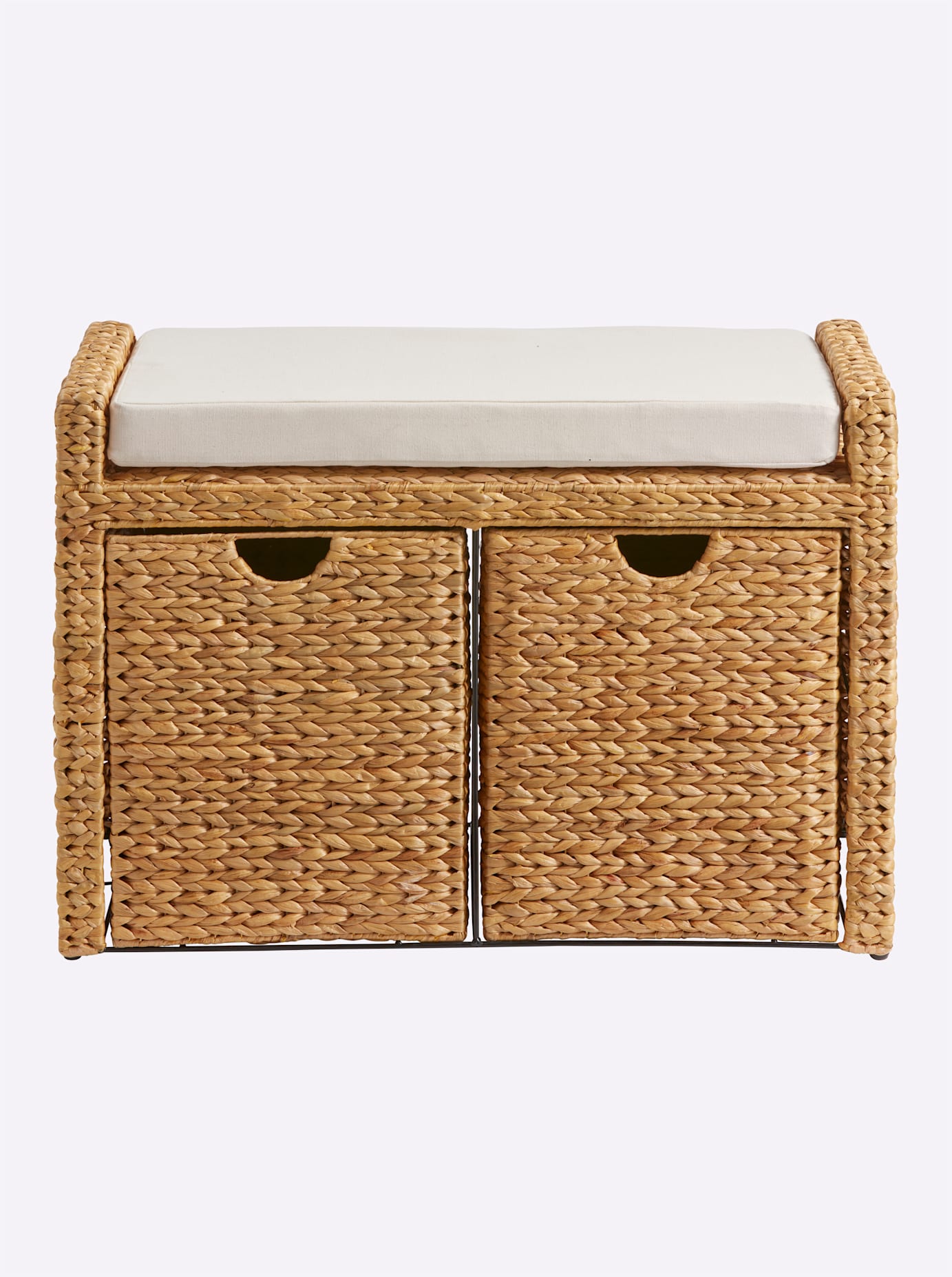 Bank HEINE HOME Sitzbänke Gr. B/H/T: 81 cm x 55 cm x 35 cm, beige (natur) Sitzbänke