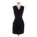 BCBGMAXAZRIA Casual Dress - Sheath V Neck Sleeveless: Black Print Dresses - Women's Size 2