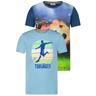 "T-Shirt SALT AND PEPPER ""Torjäger"" Gr. 92, blau (dunkelblau, blau) Mädchen Shirts T-Shirts mit tollem Fußballmotiv"