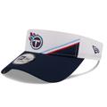 Men's New Era White/Navy Tennessee Titans 2023 Sideline Adjustable Visor