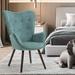 Balloon Chair - Hashtag Home Ethelsville 26.4" Wide Tufted Velvet Balloon Chair in Green/Brown | 40.8 H x 26.4 W x 20.5 D in | Wayfair