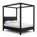 Tandem Arbor Lafayette Poster Bed Upholstered/Genuine Leather | 87 H x 68 W x 87 D in | Wayfair 115-11-QUE-22-ST-KL-BJ