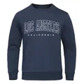 U.S.A Los Angeles California City Letter Printed For Men Fashion Casual Sweatshirt Loose Oversize