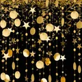 13ft Gold Twinkle Little Star Party Garlands Glitter Hanging Moon Stars Decorations Kids Birthday