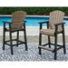 Gracie Oaks Anab 30" Patio Bar Stool Plastic in Black/Brown | 52 H x 26.25 W in | Wayfair 1611282630F34A9E9703183EC9A7B192