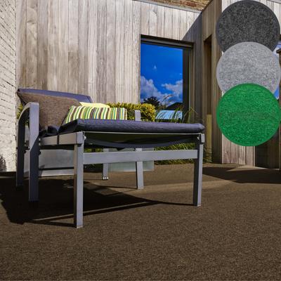 Kunstrasen ANDIAMO "Edinburgh, Made in Netherlands", braun, B:200cm H:4mm L:400cm, Polyester, Nadelfilz, Teppiche, aus Nadelfilz, mit Drainagenoppen, für Balkon, Terasse, Wintergarten Image
