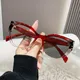2023 sexy Cat Eye Brille Quadrat rot schwarz Farbverlauf Rahmen Frauen Männer Vintage flache Brille