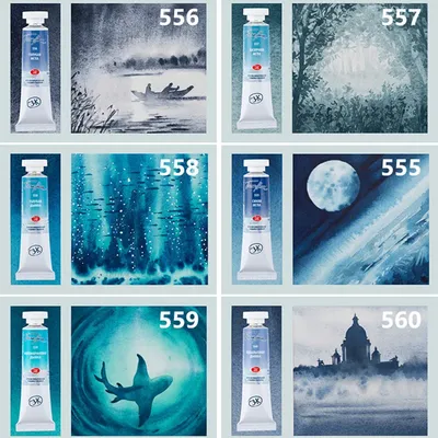 2022 neue Farbe Russische Weiß Nacht Niederschlag Farbe 15 Farbe Aquarell Farbe Weiß Nacht