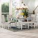 Red Barrel Studio® Rectangular 78" L x 36" W Dining Set Wood/Upholstered in Gray | 30 H in | Wayfair 2EB26C43B06949DCBC3155C39BABE89A