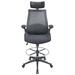 Inbox Zero Westernport Ergonomic Drafting Chair w/ Headrest & Lumbar Support Upholstered/Mesh in Gray | 45.5 H x 21.6 W x 20.1 D in | Wayfair