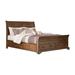 Loon Peak® Zafiro Storage Bed w/ 2 Drawers in Vintage Bourbon Wood in Brown | 56.25 H x 81.4 W x 95.1 D in | Wayfair