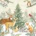 Millwood Pines Beldibi Woodland Winter by Deb Strain Canvas in Green | 20 H x 20 W x 1.25 D in | Wayfair 40EA1915942E43EBB1A404441067B68F