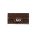 DKNY Leather Clutch: Brown Bags