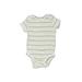 Just One You Made by Carter's Short Sleeve Onesie: White Bottoms - Size 3 Month