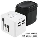 European Travel Plug Adapter AILKIN International Universal Travel Adapter Charging Block with Type C for Android for US to Europe EU Spain Italy France White