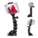 16cm/6.3in Flexible Suction Cup Mount Windshield Suction Cup Phone Mount Rotatable 1/4 Inch Screw Connector with Phone Holder for Smartphone Sports Camera