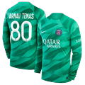 PSG Nike Stadium Heim Torwarttrikot 2023-24 - Langarm mit Aufdruck Arnau Tenas 80