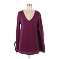 SIMPLE By Suzanne Betro 3/4 Sleeve Top Pink V Neck Tops - Women's Size Medium