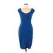 London Times Casual Dress - Sheath: Blue Dresses - Women's Size 8