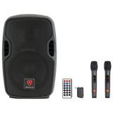 Rockville BPA8 8 Powered 300w DJ PA Speaker w/ Bluetooth+(2) JBL Wireless Mics