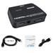 1x2 HDMI Splitter 1 in 2 Out HDMI Splitter Audio Video Distributor Box Support HDR 4K 60Hz UHD HDMI 2.0 with 3.5mm/SPDIF Optical Audio Output