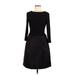 American Living Casual Dress - Fit & Flare: Black Argyle Dresses - Women's Size 8