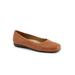 Wide Width Women's Sasha Flat by Trotters in Luggage (Size 6 1/2 W)