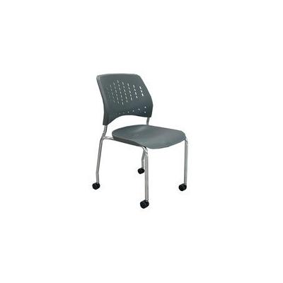 Gray 300 lb. Capacity Mobile Stacking Classroom Chair