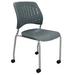 Gray 300 lb. Capacity Mobile Stacking Classroom Chair