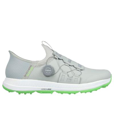 Skechers Men's Slip-ins: GO GOLF Elite 5 - Slip 'In Shoes | Size 12.0 Extra Wide | Gray/Lime | Synthetic/Textile | Arch Fit