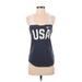 Nike Active Tank Top: Blue Activewear - Women's Size X-Small