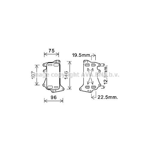 AVA QUALITY COOLING Ölkühler, Automatikgetriebe für ALPINA BMW 11428510856 8510856 BW3556